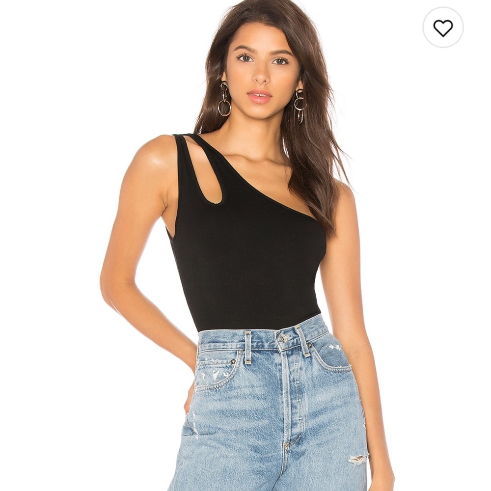 Revolve Lovers + Friends Black One Shoulder Bodysuit - Never Worn (Size Small)
